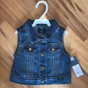 Genuine Kids Osh Kosh 18 Month Denim Vest NWT